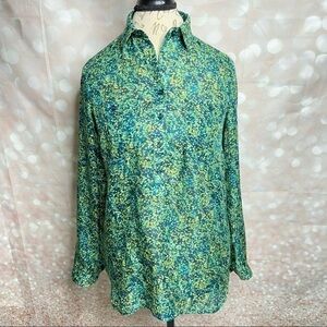 𝅺LOFT Watercolor Semi Sheer Top -> Loft Watercolor Semi Sheer Top